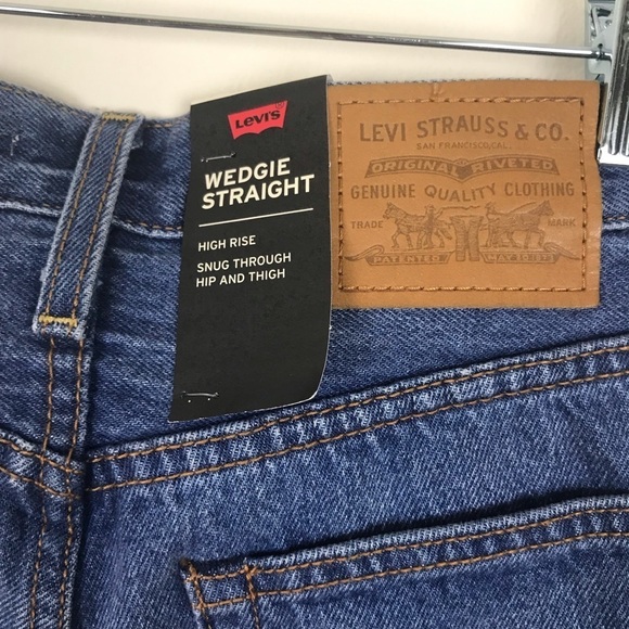 Levi’s Premium Wedgie Straight High Rise Raw Hem Jeans 31 - Picture 6 of 8